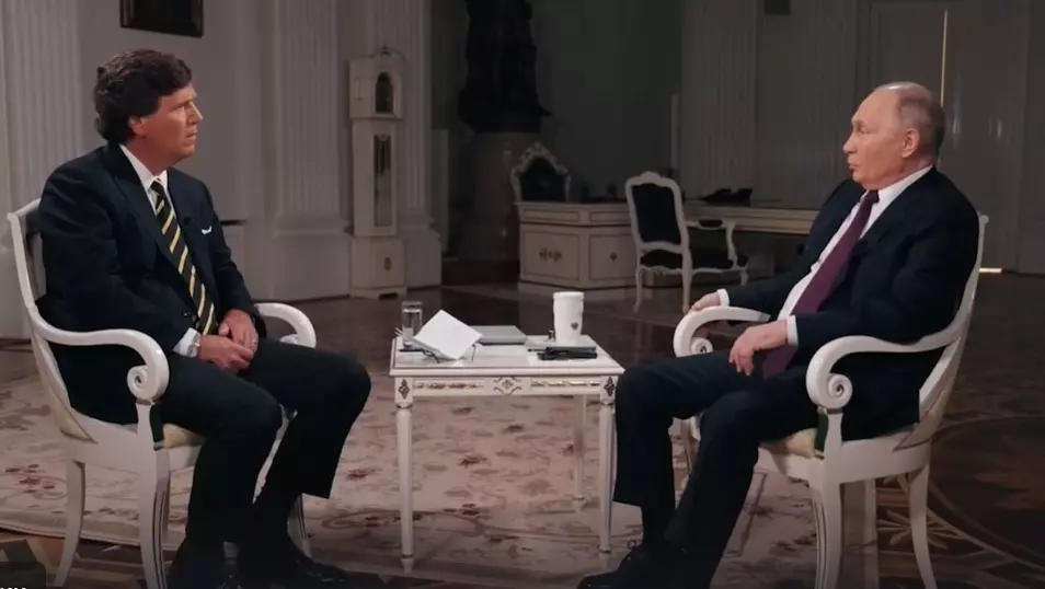 Владимир Путин на интервью Такера Карлсона
