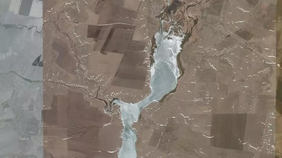 Спутниковый снимок Ириклинского водохранилища