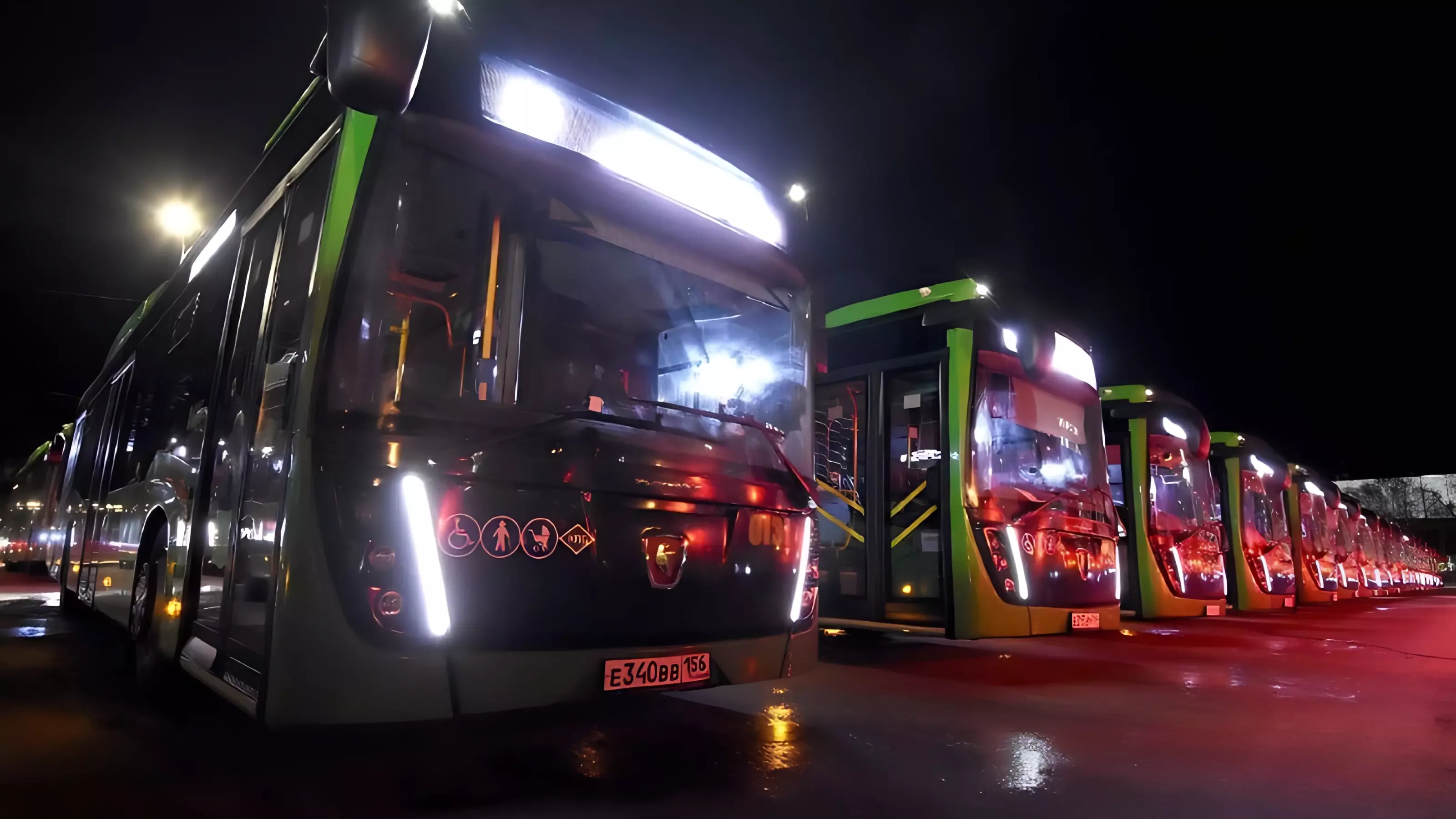 Новые зеленые автобусы в Оренбурге