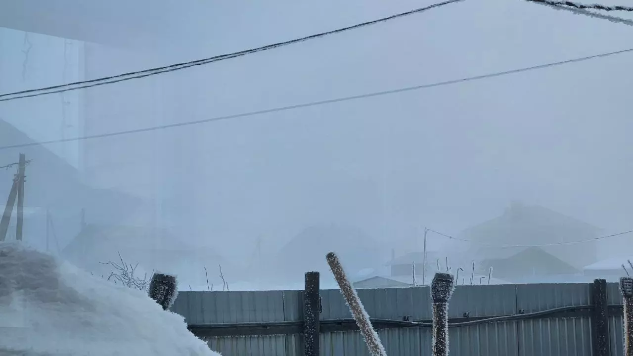 Туман в Оренбургском районе. Разница в час 