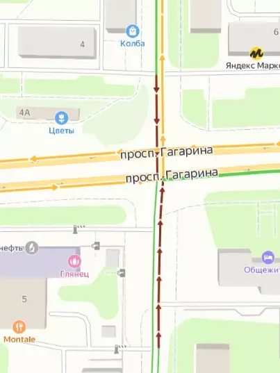 На перекрестке проспекта Гагарина и улицы 60 лет Октября не проехать
