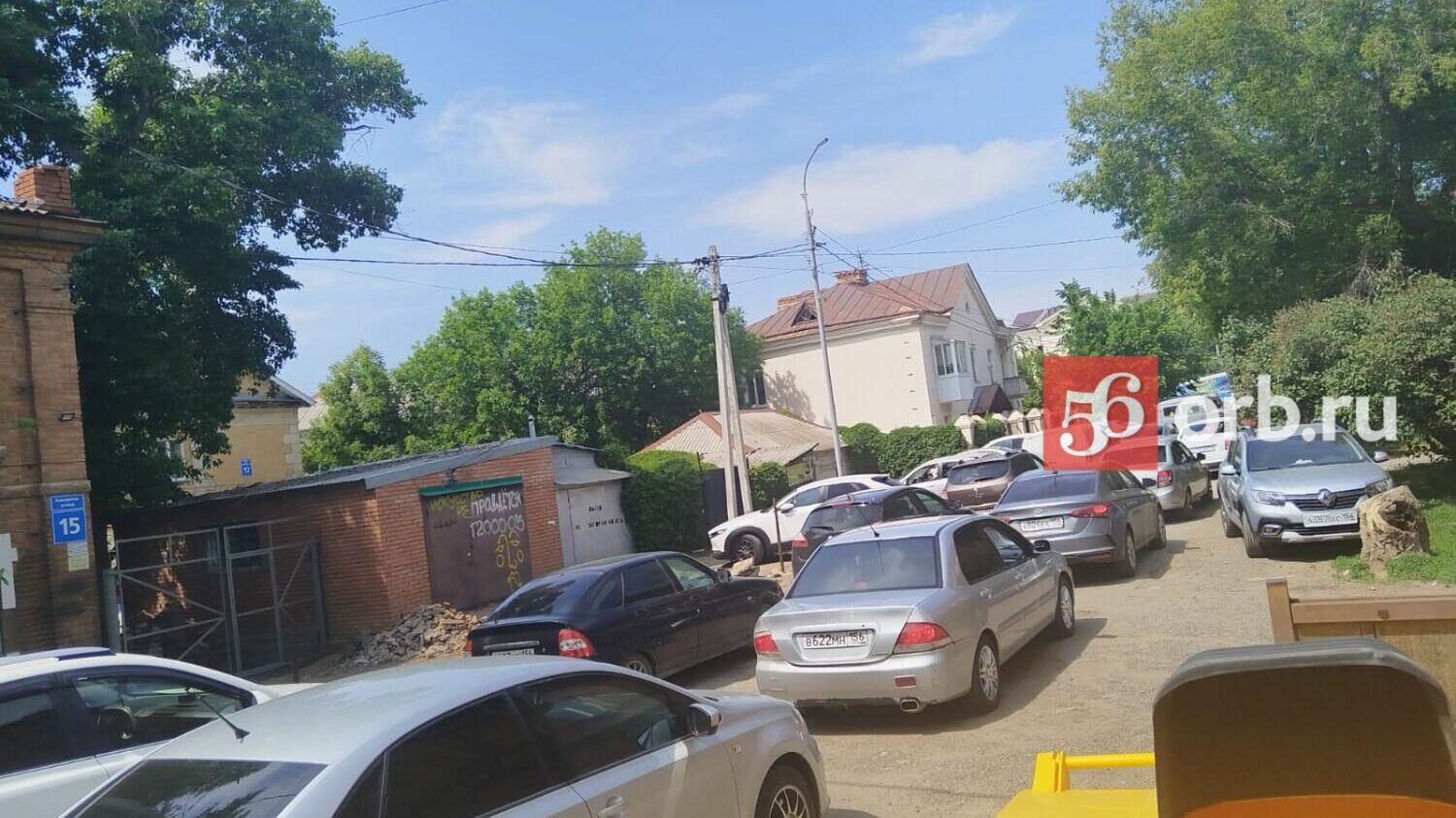 Пробка в переулке Каширина из-за пожара на Советской