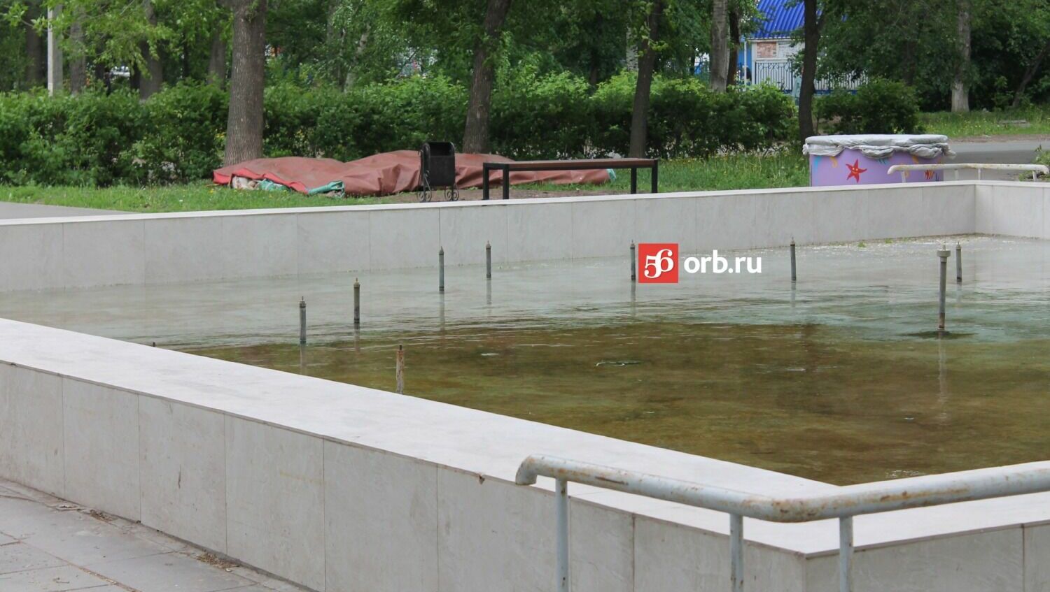 Центральный фонтан в парке Гуськова