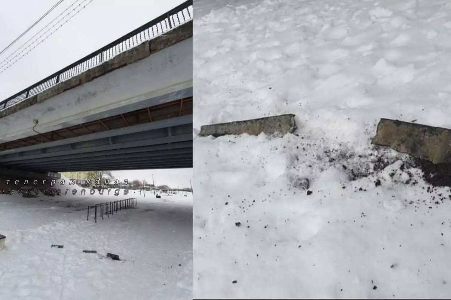 Ходить под мостом через Урал стало опасно.
