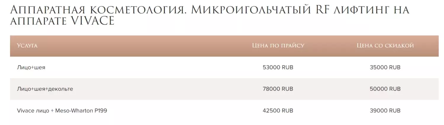 Цены на косметологические услуги в Оренбурге