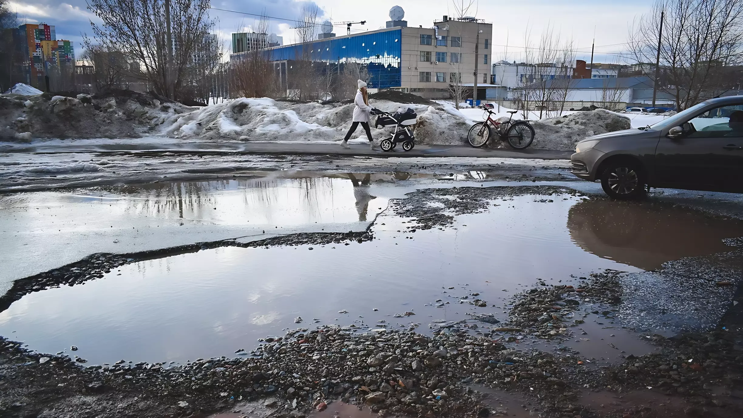 Весной в Оренбурге снег начнет таять вместе с асфальтом