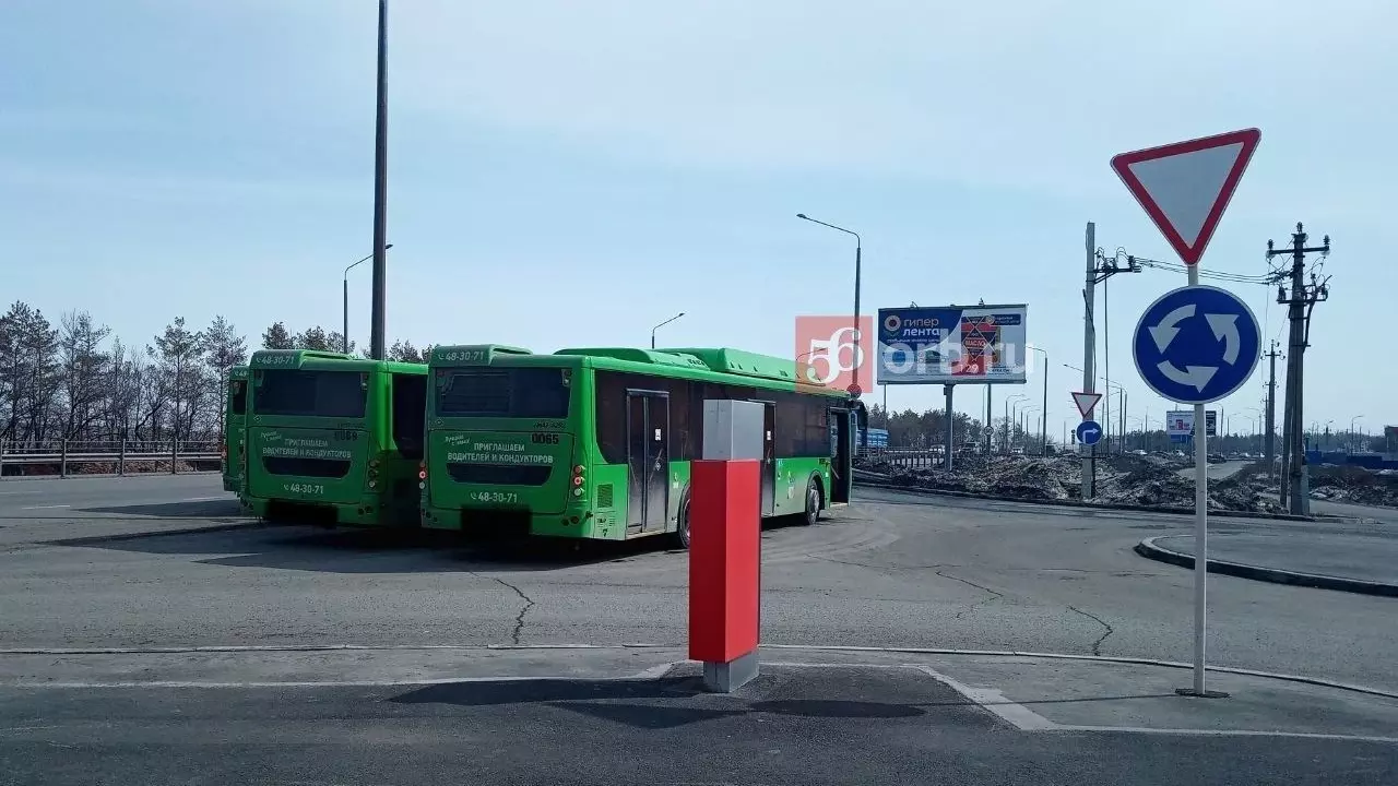 Автобусы на импровизированной стоянке