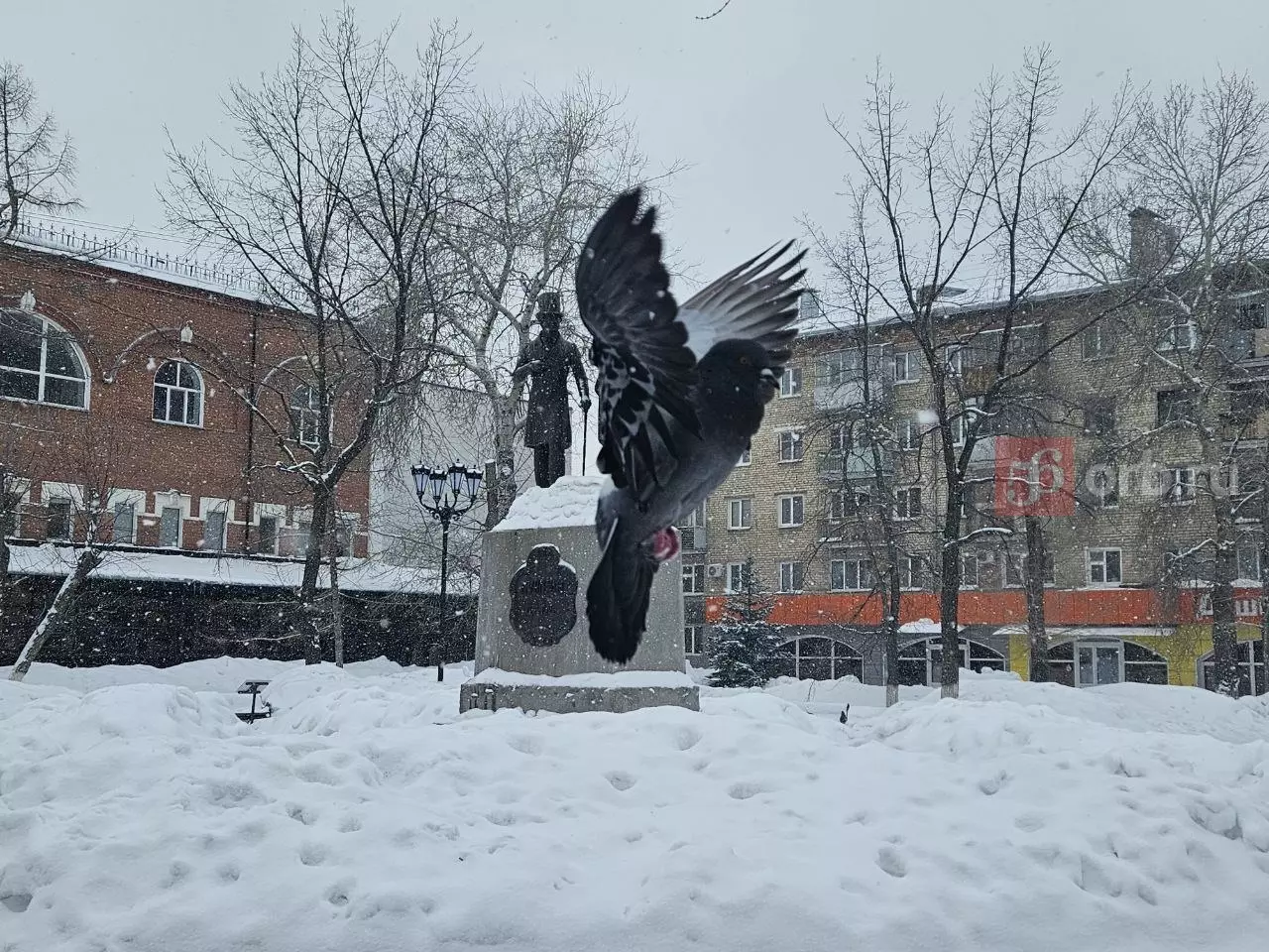 Снег в Оренбурге