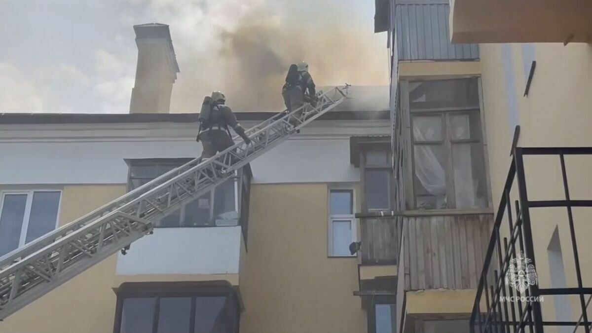 Пожар в центре Оренбурга