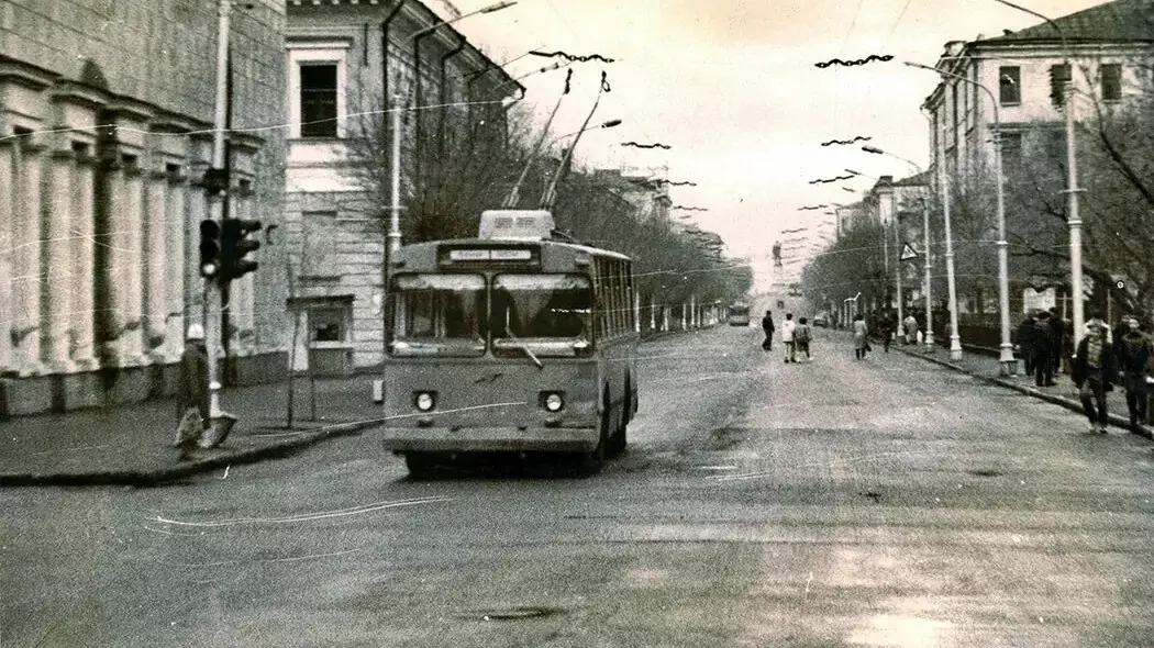 Троллейбус маршрута №1 на ул. Советская